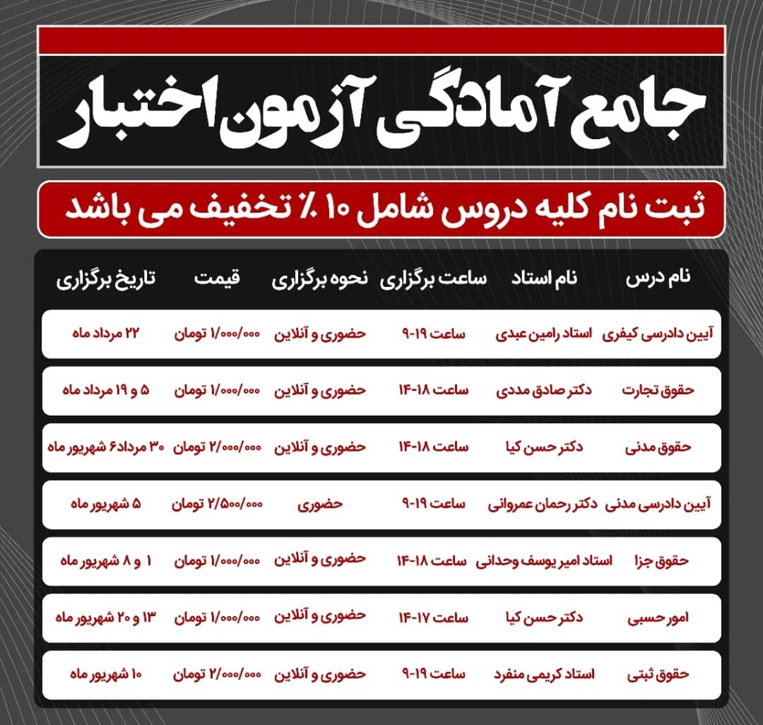 جامع آمادگی آزمون اختبار